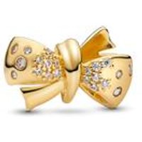 🦚 Schleifen Slide-Charm Moments, IP Gold, Zirkonia 🦚 Schleifen Slide-Charm Moments, IP Gold, Zirkonia