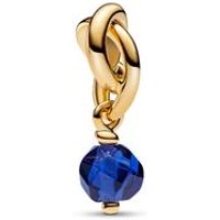 🦚 Charm-Anhänger September, vergoldet mit Schmuckkristall 🦚 Charm-Anhänger September, vergoldet mit Schmuckkristall