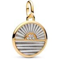 🦚 Medaillon Charm Sonnenaufgang ME, vergoldet 🦚 Medaillon Charm Sonnenaufgang ME, vergoldet