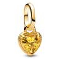 🦚 Herz Mini-Charm-Anhänger ME, IP Gold, Zirkonia 🦚 Herz Mini-Charm-Anhänger ME, IP Gold, Zirkonia