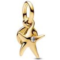 🦚 Seestern Gravur-Charm-Anhänger Moments, vergoldet 🦚 Seestern Gravur-Charm-Anhänger Moments, vergoldet