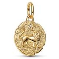 🦚 Talisman Medaillon-Charm Löwe, IP Gold, Zirkonia 🦚 Talisman Medaillon-Charm Löwe, IP Gold, Zirkonia