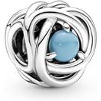 🦚 Dezember Ewigkeitskreis Charm, 925er Silber, Kristall 🦚 Dezember Ewigkeitskreis Charm, 925er Silber, Kristall