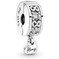 🦚 Clip-Charm aus Sterlingsilber mit Zirkonia und Herz 🦚 Clip-Charm aus Sterlingsilber mit Zirkonia und Herz