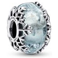 🦚 Eisblauer Schneeflocken Charm aus Sterlingsilber 🦚 Eisblauer Schneeflocken Charm aus Sterlingsilber