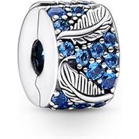 🦚 Clip Charm Feder aus Sterlingsilber, Kristalle 🦚 Clip Charm Feder aus Sterlingsilber, Kristalle