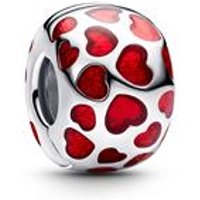 🦚 Moments Clip-Charm Herzen, 925er Silber, Emaille 🦚 Moments Clip-Charm Herzen, 925er Silber, Emaille