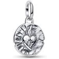 🦚 Medaillon-Charm Herz aus Sterlingsilber, Talisman 🦚 Medaillon-Charm Herz aus Sterlingsilber, Talisman