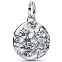 🦚 Talisman Medaillon-Charm Kirschblüte, Sterlingsilber 🦚 Talisman Medaillon-Charm Kirschblüte, Sterlingsilber