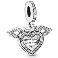 🦚 Charm Anhänger Geflügeltes Herz aus 925er Silber 🦚 Charm Anhänger Geflügeltes Herz aus 925er Silber