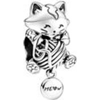 🦚 Katzen Charm mit Wollknäuel aus Sterlingsilber 🦚 Katzen Charm mit Wollknäuel aus Sterlingsilber