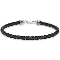 🦚 Geflochtenes, schwarzes Lederarmband Verschluss Silber 🦚 Geflochtenes, schwarzes Lederarmband Verschluss Silber