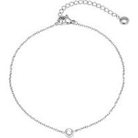 🦚 Edelstahl Fußkette mit Zirkonia weitenverstellbar 🦚 Edelstahl Fußkette mit Zirkonia weitenverstellbar