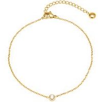 🦚 Fußkette Edelstahl vergoldet mit Zirkonia 🦚 Fußkette Edelstahl vergoldet mit Zirkonia