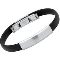 🦚 Kautschuk Armband mit Edelstahlgravurplatte 21cm 🦚 Kautschuk Armband mit Edelstahlgravurplatte 21cm