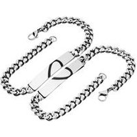 🦚 Armband Set Herz Edelstahl gravierbar 🦚 Armband Set Herz Edelstahl gravierbar