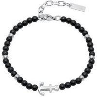 🦚 Armband Anker aus Edelstahl und Onyx 🦚 Armband Anker aus Edelstahl und Onyx