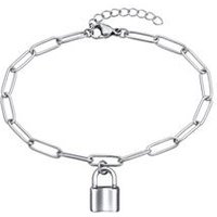 🦚 Gliederarmband Liebesschloss für Damen aus Edelstahl 🦚 Gliederarmband Liebesschloss für Damen aus Edelstahl