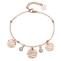 🦚 Damenarmband mit Plättchen aus Edelstahl, rosé 🦚 Damenarmband mit Plättchen aus Edelstahl, rosé
