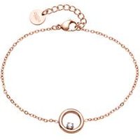 🦚 Damenarmband Kreis aus Edelstahl, rosé, mit Zirkonia 🦚 Damenarmband Kreis aus Edelstahl, rosé, mit Zirkonia