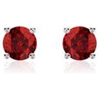 🦚 Granat Ohrstecker für Damen aus 585er Weißgold 🦚 Granat Ohrstecker für Damen aus 585er Weißgold