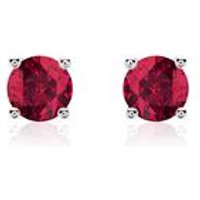 🦚 Ohrstecker für Damen aus 585er Weißgold mit Rubinen 🦚 Ohrstecker für Damen aus 585er Weißgold mit Rubinen