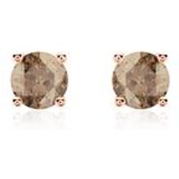 🦚 14 Karat Roségold Damen Ohrstecker mit Rauchquarzen 🦚 14 Karat Roségold Damen Ohrstecker mit Rauchquarzen