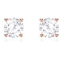 🦚 14 Karat Roségold Ohrstecker für Damen mit Weißtopasen 🦚 14 Karat Roségold Ohrstecker für Damen mit Weißtopasen