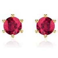 🦚 Rubin Ohrstecker für Damen aus 14-karätigem Gold 🦚 Rubin Ohrstecker für Damen aus 14-karätigem Gold