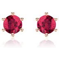 🦚 Damen Ohrstecker aus 585er Roségold mit Rubinen 🦚 Damen Ohrstecker aus 585er Roségold mit Rubinen