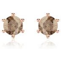 🦚 585er Roségold Damen Ohrstecker mit Rauchquarzen 🦚 585er Roségold Damen Ohrstecker mit Rauchquarzen