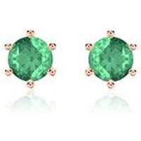 🦚 14 Karat Roségold Ohrstecker für Damen mit Smaragden 🦚 14 Karat Roségold Ohrstecker für Damen mit Smaragden