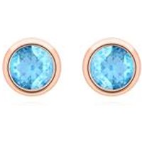 🦚 Ohrschmuck für Damen aus 585er Roségold mit Blautopas 🦚 Ohrschmuck für Damen aus 585er Roségold mit Blautopas