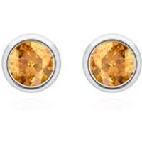 🦚 Damen Ohrstecker aus 585er Weißgold mit Citrinen 🦚 Damen Ohrstecker aus 585er Weißgold mit Citrinen