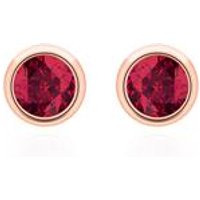 🦚 Damen Ohrstecker aus 585er Roségold mit Rubinen 🦚 Damen Ohrstecker aus 585er Roségold mit Rubinen