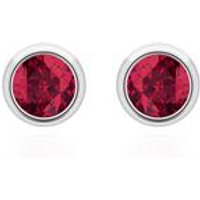 🦚 585er Weißgold Ohrstecker für Damen mit Rubinen 🦚 585er Weißgold Ohrstecker für Damen mit Rubinen