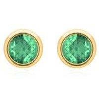 🦚 Damen-Ohrstecker aus 585er Gelbgold mit Smaragden 🦚 Damen-Ohrstecker aus 585er Gelbgold mit Smaragden