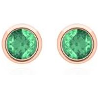 🦚 Smaragd Ohrstecker für Damen aus 585er Roségold 🦚 Smaragd Ohrstecker für Damen aus 585er Roségold