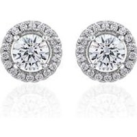 🦚 Lab grown Diamantohrstecker Halo aus Weißgold, Platin 🦚 Lab grown Diamantohrstecker Halo aus Weißgold, Platin