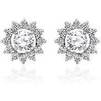 🦚 Halo Ohrstecker, lab grown Brillanten, Weißgold, Platin 🦚 Halo Ohrstecker, lab grown Brillanten, Weißgold, Platin