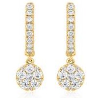 🦚 Klappcreolen für Damen aus Gold mit Diamanten 🦚 Klappcreolen für Damen aus Gold mit Diamanten