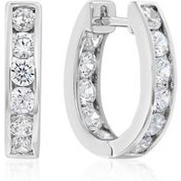 🦚 Lab Diamant Creolen für Damen aus Weißgold oder Platin 🦚 Lab Diamant Creolen für Damen aus Weißgold oder Platin