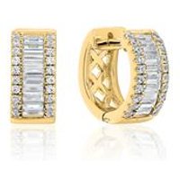 🦚 Gelbgold Creolen für Damen mit Diamanten 🦚 Gelbgold Creolen für Damen mit Diamanten