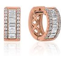 🦚 Roségold Creolen für Damen mit Diamanten, Lab Grown 🦚 Roségold Creolen für Damen mit Diamanten, Lab Grown