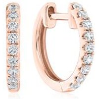 🦚 Diamant Creolen für Damen aus Roségold 🦚 Diamant Creolen für Damen aus Roségold