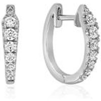 🦚 Creolen aus Weißgold oder Platin mit Brillanten, Lab 🦚 Creolen aus Weißgold oder Platin mit Brillanten, Lab