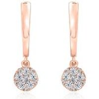 🦚 Damen Ohrringe aus Roségold mit Diamanten 🦚 Damen Ohrringe aus Roségold mit Diamanten