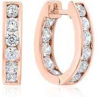 🦚 Damen Creolen aus Roségold mit Diamanten 🦚 Damen Creolen aus Roségold mit Diamanten