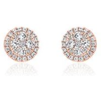 🦚 Damen Ohrstecker aus Roségold mit Diamanten 🦚 Damen Ohrstecker aus Roségold mit Diamanten