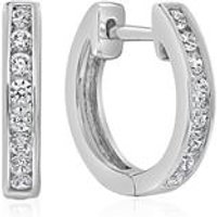 🦚 Creolen aus Weißgold oder Platin mit Lab Diamanten 🦚 Creolen aus Weißgold oder Platin mit Lab Diamanten